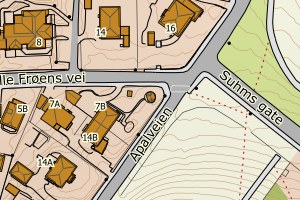 Kartbilde fra WMS-tjeneste av avviket