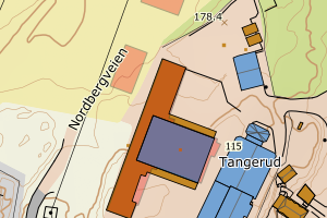Kartbilde fra WMS-tjeneste av avviket