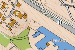 Kartbilde fra WMS-tjeneste av avviket