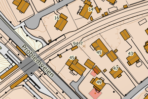 Kartbilde fra WMS-tjeneste av avviket