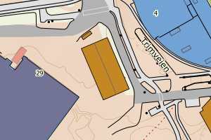 Kartbilde fra WMS-tjeneste av avviket