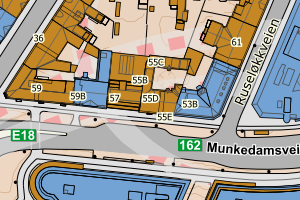 Kartbilde fra WMS-tjeneste av avviket