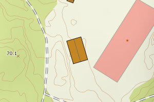Kartbilde fra WMS-tjeneste av avviket
