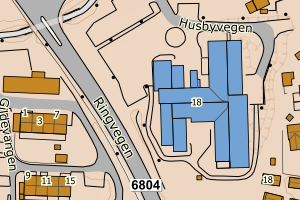 Kartbilde fra WMS-tjeneste av avviket