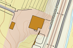 Kartbilde fra WMS-tjeneste av avviket
