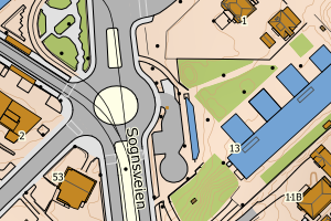 Kartbilde fra WMS-tjeneste av avviket