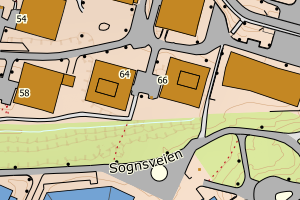 Kartbilde fra WMS-tjeneste av avviket