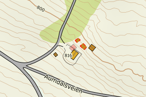 Kartbilde fra WMS-tjeneste av avviket