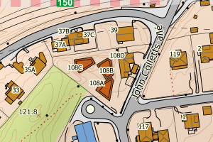 Kartbilde fra WMS-tjeneste av avviket