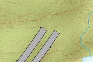 Kartbilde fra WMS-tjeneste av avviket