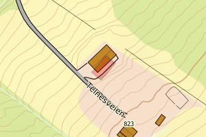 Kartbilde fra WMS-tjeneste av avviket