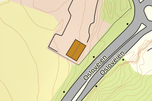 Kartbilde fra WMS-tjeneste av avviket