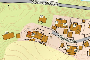 Kartbilde fra WMS-tjeneste av avviket