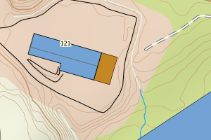 Kartbilde fra WMS-tjeneste av avviket