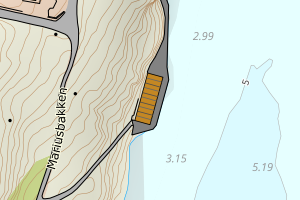 Kartbilde fra WMS-tjeneste av avviket
