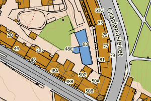 Kartbilde fra WMS-tjeneste av avviket