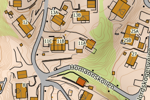 Kartbilde fra WMS-tjeneste av avviket