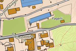Kartbilde fra WMS-tjeneste av avviket