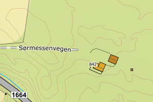 Kartbilde fra WMS-tjeneste av avviket
