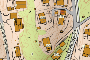 Kartbilde fra WMS-tjeneste av avviket