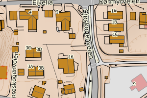 Kartbilde fra WMS-tjeneste av avviket