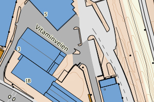 Kartbilde fra WMS-tjeneste av avviket