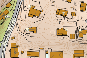 Kartbilde fra WMS-tjeneste av avviket