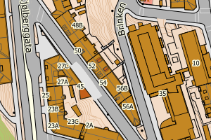 Kartbilde fra WMS-tjeneste av avviket