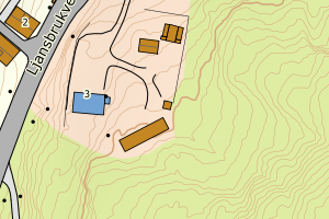 Kartbilde fra WMS-tjeneste av avviket