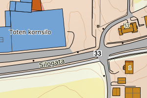 Kartbilde fra WMS-tjeneste av avviket