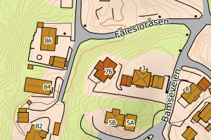 Kartbilde fra WMS-tjeneste av avviket