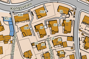 Kartbilde fra WMS-tjeneste av avviket