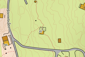 Kartbilde fra WMS-tjeneste av avviket