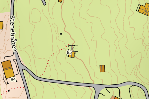 Kartbilde fra WMS-tjeneste av avviket