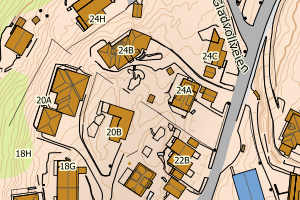 Kartbilde fra WMS-tjeneste av avviket