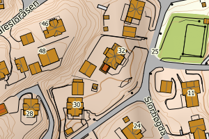 Kartbilde fra WMS-tjeneste av avviket