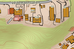 Kartbilde fra WMS-tjeneste av avviket