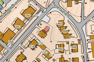Kartbilde fra WMS-tjeneste av avviket