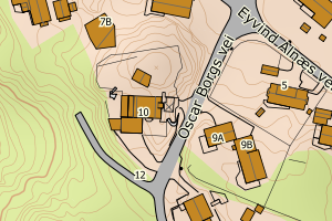 Kartbilde fra WMS-tjeneste av avviket