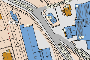 Kartbilde fra WMS-tjeneste av avviket