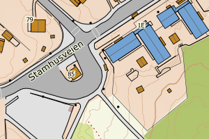 Kartbilde fra WMS-tjeneste av avviket