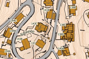 Kartbilde fra WMS-tjeneste av avviket