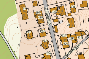Kartbilde fra WMS-tjeneste av avviket