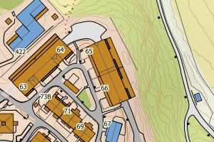 Kartbilde fra WMS-tjeneste av avviket