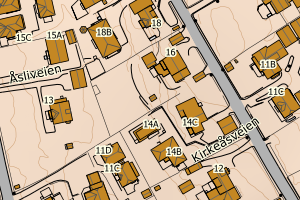 Kartbilde fra WMS-tjeneste av avviket