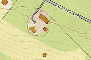 Kartbilde fra WMS-tjeneste av avviket