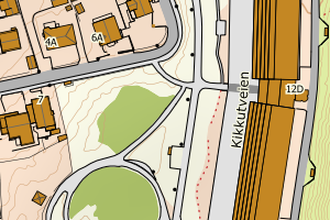 Kartbilde fra WMS-tjeneste av avviket