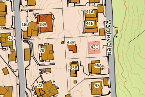Kartbilde fra WMS-tjeneste av avviket