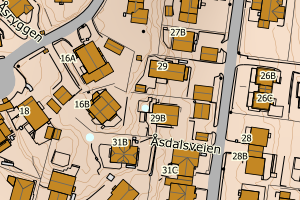 Kartbilde fra WMS-tjeneste av avviket
