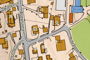 Kartbilde fra WMS-tjeneste av avviket